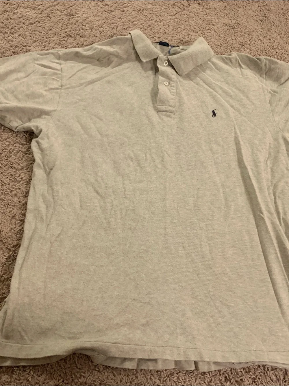 Polo by Ralph Lauren Men's Light Gray Polo Shirt extra large